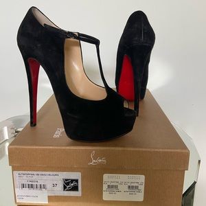 Christian Louboutin Black Alta Poppins Pumps